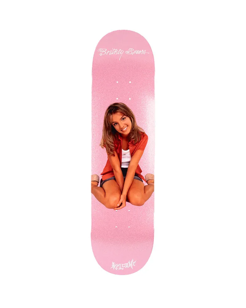 Welcome X Britney Spears Baby One More Time Pink Glitter Deck 8.5"