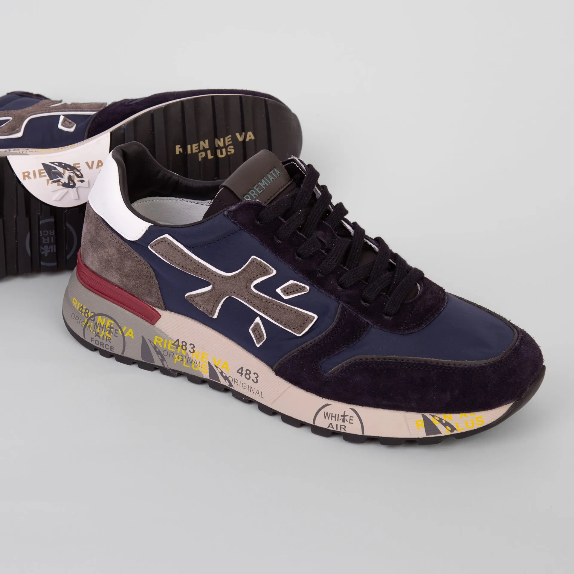 WHITE PREMIATA SNEAKERS MICK 6421 BLUE