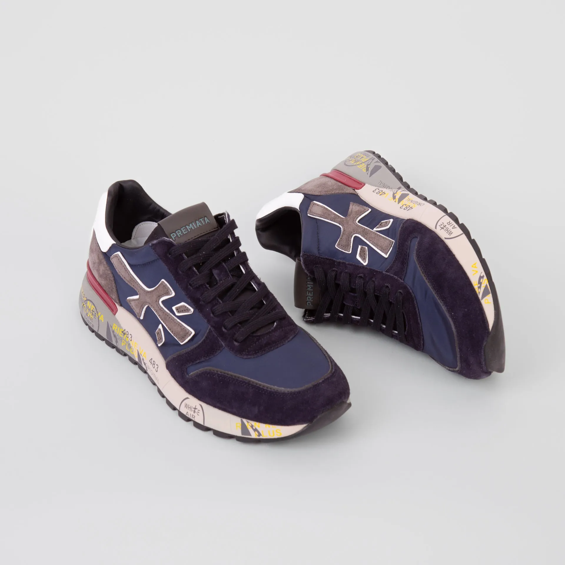 WHITE PREMIATA SNEAKERS MICK 6421 BLUE