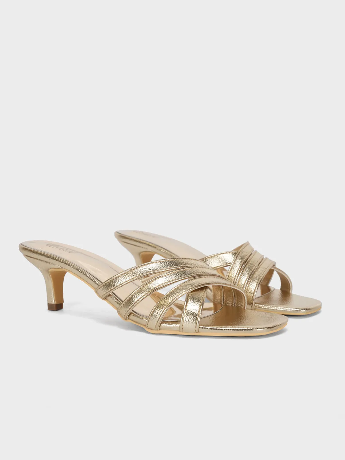 Women "SUMUS" Shiny Slip On Sandals