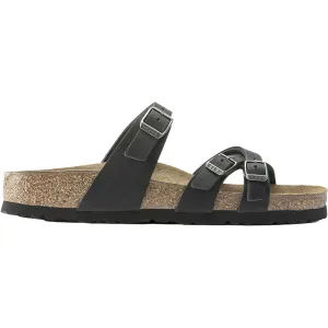 Women's Birkenstock Franca Black Oiled Leather