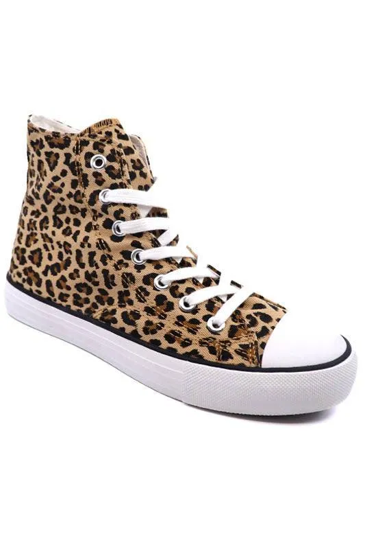 Womens High Top Canvas Sneakers 8 Patterns