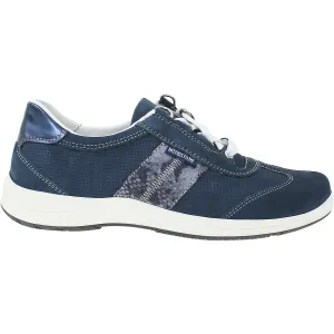 Women's Mephisto Laser Perf Navy Nubuck/Blue Boa Leather