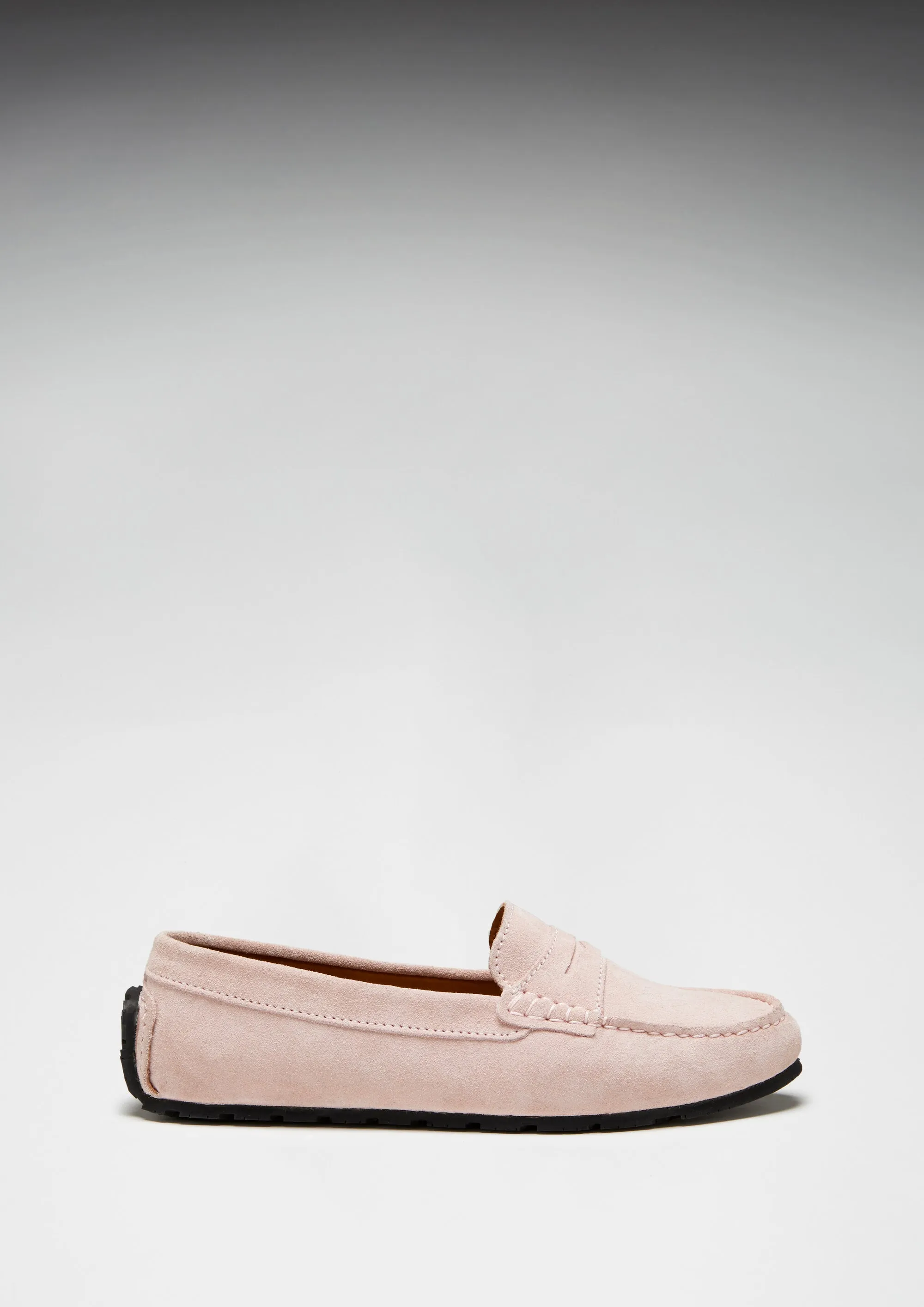 Women's Tyre Sole Penny Loafers, ice pink suede