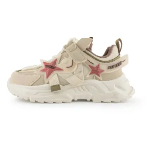 Xaviers Star Kids'/Youth Sneakers 8808 Cream & Khaki