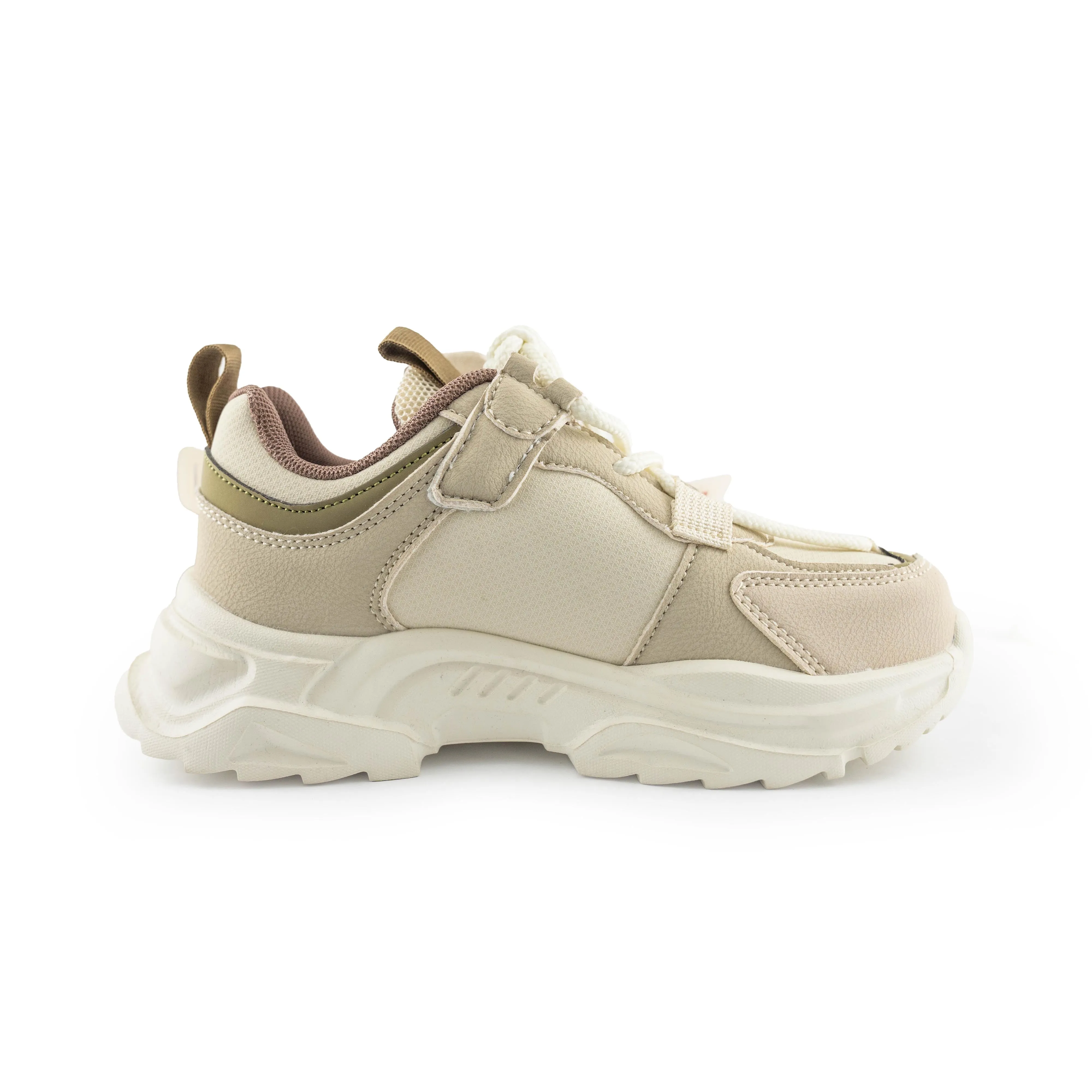 Xaviers Star Kids'/Youth Sneakers 8808 Cream & Khaki