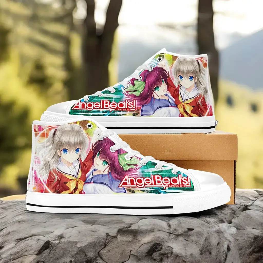 Yui Angel Beats Shoes High Top Sneakers for Kids and Adults