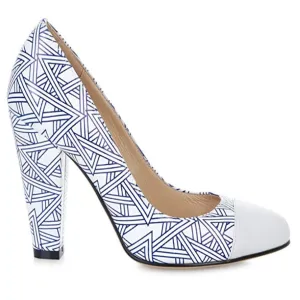 YULL Beaulieu Slushie - Leather Court Shoes -White/Royal Blue