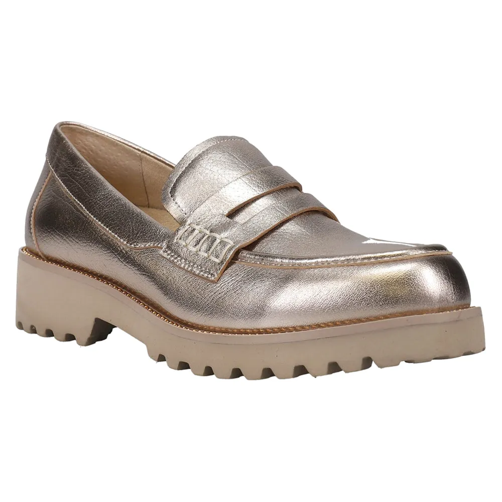 Zayna Metallic Slip On Loafers