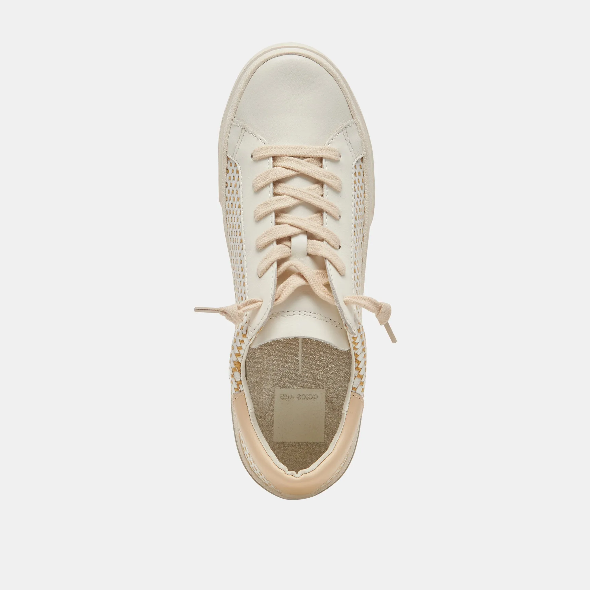 ZINA SNEAKERS TAN CREAM RAFFIA